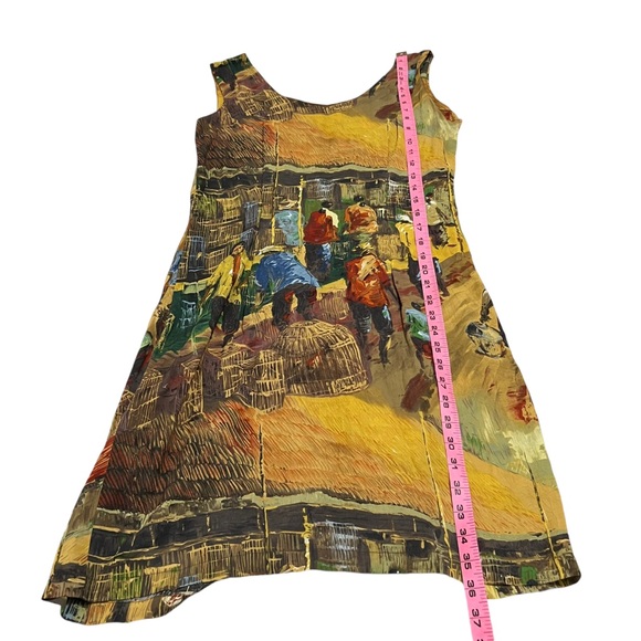 Jams World Artsy Impressionist Village Dress Size Medium - Picture 9 of 12
